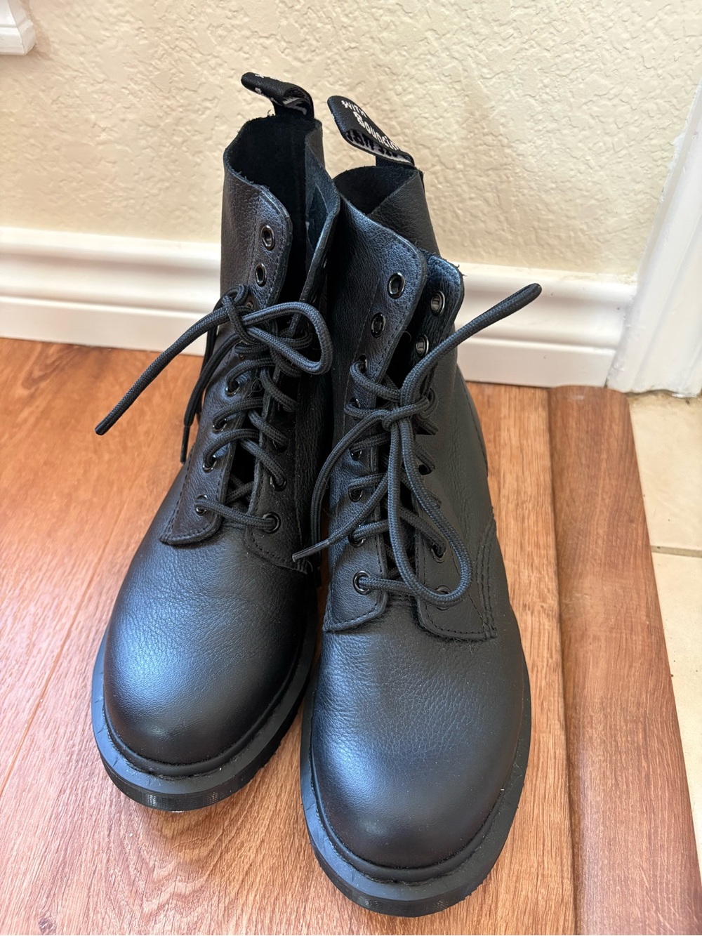 Doc Martens Black Leather Lace-Up Ankle Boots